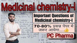 Most important Questions of Medicinal Chemistryl Bpharmacy 4th sem AKTU PCPharma9651 [upl. by Season]