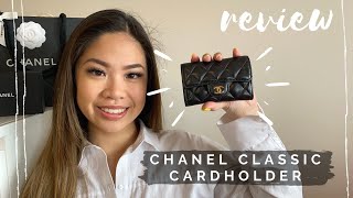 CHANEL CLASSIC LAMBSKIN CARDHOLDER  REVIEWCHAT [upl. by Eikcid]