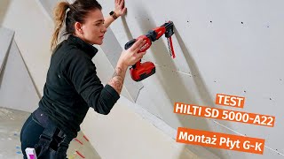 Montaż Płyt GK  Test Wkrętarki Hilti SD 5000 A22  Epizod 67 [upl. by Ludlow]