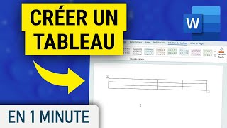 Comment créer un tableau dans Word [upl. by Shirlee]