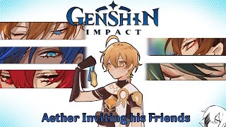 Aether Inviting his Friends  Genshin Impact Comic Dub [upl. by Arbuckle]