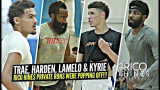 LaMelo Ball Kyrie Irving Trae Young amp James Harden Go OFF At Rico Hines Private Runs [upl. by Evangelia17]