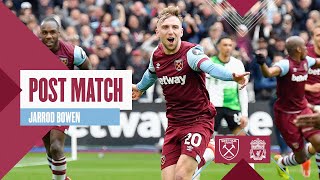 “I Loved Being Back Out There”  West Ham 22 Liverpool  Jarrod Bowen  Post Match Reaction [upl. by Hughes]