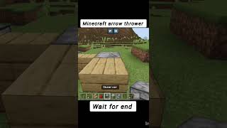 Minecraft arrow thrower minecraft gaming trending youtubeshorts building [upl. by Mufinella]