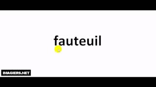 How to pronounce fauteuil [upl. by Inahet]