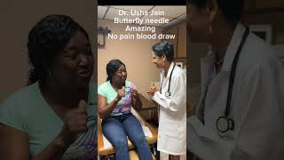 Amazing painless blood draw butterfly needledrushajain blooddraw butterfly [upl. by Rabiah]