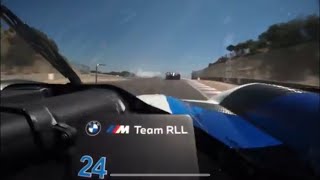 IMSA 2024  Laguna Seca Race Start  BMW M hybrid team RLL GTP 24  Onboard [upl. by Genisia]