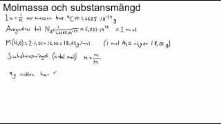 Molmassa och substansmängd [upl. by Drooff]