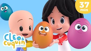 Huevos Sorpresa 🥚🎁  aprende los insectos colores y mucho más con Cleo y Cuquín  Familia Telerín🥚🎁 [upl. by Isia205]