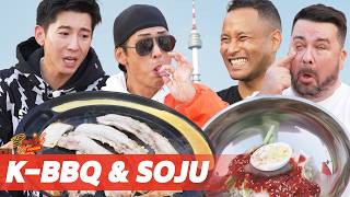 KoreanFood show 2M view guests show real KBBQ amp Soju mukbang  Joon amp Brian BYOB EP5 KoreanFood [upl. by Yetac221]