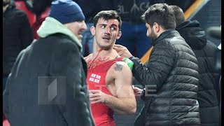 Wrestling turns into MMA  CRAZY MOMENTS IN WRESTLING Georgian Championship 2019 [upl. by Alhahs]