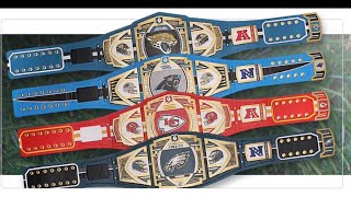 WWE x NFL Replica Belts Now On WWE Shop [upl. by Ellehcsor196]