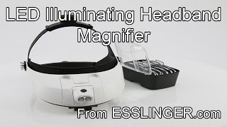 LED Lighted Headband Magnifier  Handsfree Magnification With 5 Lenses [upl. by Nessa133]