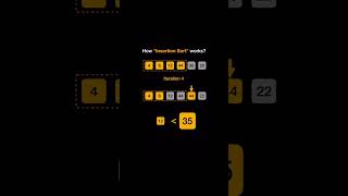 Insertion Sort Visualization  Sorting Algorithm coding sortingalgorithms [upl. by Mahmoud305]