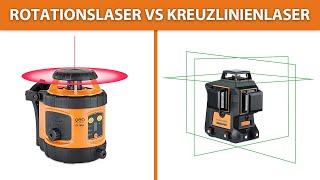 Rotationslaser vs Kreuzlinienlaser  Wann braucht man was [upl. by Akinas492]