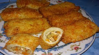 Cara Membuat Risoles Isi Kentang Dan Ayam [upl. by Ocirred]