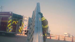 24ft Ladder Deployment by a single Firefighter [upl. by Cope763]