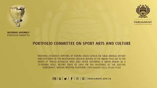 Portfolio Committee on Sport Arts and Culture 24th August 2022 [upl. by Savadove]