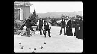 Boules game in 1896 France Black and white footage [upl. by Zacek]