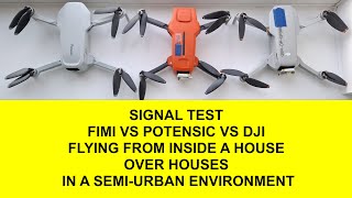 FIMI MINI 3 VS POTENSIC ATOM VS DJI MINI 4K SIGNAL TEST [upl. by Ecaidnac491]