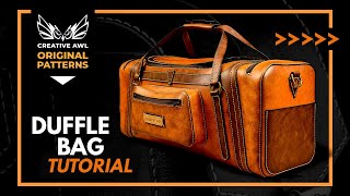 How to make LEATHER TRAVEL BAG [upl. by Yellat]