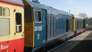 UK Class 20s depart from Leyburn Wensleydale Railway on a Redmire to Leeming Bar train [upl. by Eelyme558]