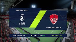 ⚽ Reims vs Brest ⚽  Ligue 1 20022022  Fifa 22 [upl. by Talyah]