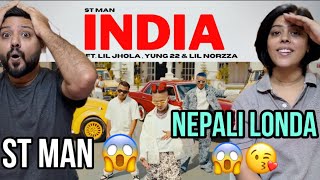 INDIAN REACTS ST MAN FT LIL JHOLA  YUNG 22 amp LIL NORZZA  INDIA SONG [upl. by Billie]