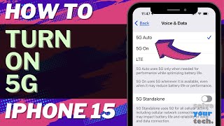 How to Turn On 5G on iPhone 15 [upl. by Maloney]