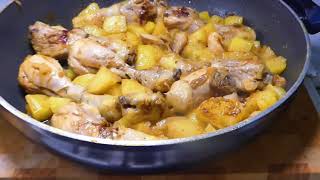 POLLO CON PATATE IN PADELLA I RICETTA VELOCE 22 [upl. by Jeniffer]