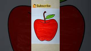 🍎 apple satisfying artwork shorts satisfyingvideo art trendingshorts draw shorts [upl. by Rasecoiluj]