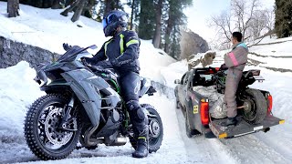 NinjanH2 ko lekar nikal gaya Snow ride karne [upl. by Leventhal]