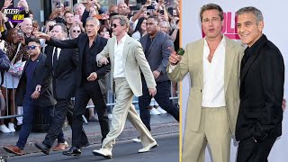 George Clooney amp Brad Pitt Reunite at quotWolfsquot Premiere 🎬🔥 Hollywood Icons Steal the Show [upl. by Gurtner]