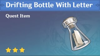 How to get Drifting Bottle With Letter Genshin Impact [upl. by Enilkcaj439]