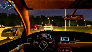 City Car Driving  Audi S8 Night Racing with BIG CRASH [upl. by Nizam]