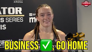 Aspen Ladd Recaps Victory In Paris Plans For PostFight  Bellator Paris [upl. by Mcilroy]