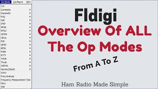 Overview Of All The Fldigi Op Modes [upl. by Atwahs]