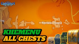 ALL CHESTS IN KHEMENU TEMPLE GUIDE  Genshin Impact [upl. by Aenneea787]