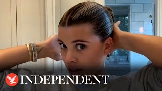 Sofia Richie finally shares tutorial on how to do her signature sleek bun [upl. by Brocky]