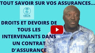 les différents intervenants dun contrat dassurance Droits et devoirs [upl. by Lilia272]