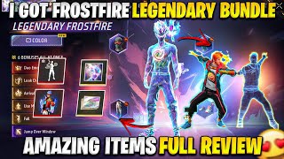 Frostfire legendary bundle full review  free fire new duo emote and posture review  ff new events [upl. by Einberger]