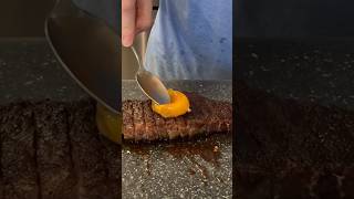 Cured egg yolk on a steak 🗿 1 pound of meat a day 16 [upl. by Mail]