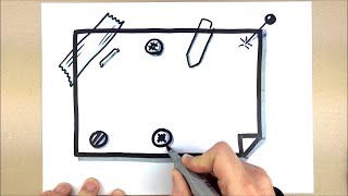 Flipchart gestalten  Container befestigen  mit Nagel Schraube  Visualisieren lernen [upl. by Ernst]