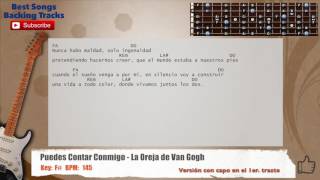 🎸 Puedes Contar Conmigo  La Oreja de Van Gogh Guitar Backing Track with chords and lyrics [upl. by Santana]