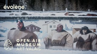 ÉVOLÈNE ◉ MOHAMED L’GHACHAM  ‘Light amp Water’ mural street art  Art Valais OPEN AIR MUSEUM [upl. by Samul]