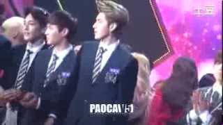 Fancam 131227 KBS Gayo Daechukje  Song of The Year  Encore EXO Kris focus [upl. by Nomyt]