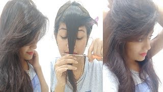 How To Cut Perfect Front Layered Fringe At Home  Side Swept Bangs  Flicks  Krrish Sarkar [upl. by Ros412]