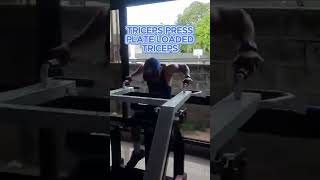 TRICEPS PRESS PLATE LOADED TRICEPS Bodybuilding MuscleGain StrengthGoals FitnessMotivation [upl. by Iroc]