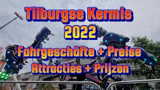 Tilburgse Kermis 2022 Fahrgeschäfte  Preise  Attracties  Prijzen [upl. by Kifar637]