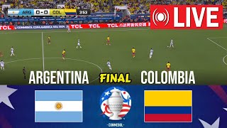 🔴Argentina vs Colombia LIVE  Final Copa América 2024 [upl. by Bobker]